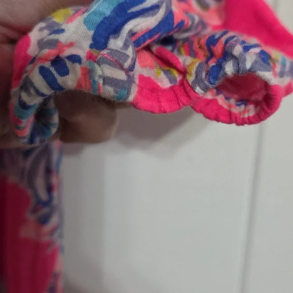 Lilly Pulitzer Alia Beach Cover-Up Loungewear Vibrant Colors Palm Trees Sz S EUC - Picture 5 of 9